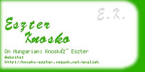 eszter knosko business card